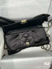 Chanel satin bow in black bag - 2