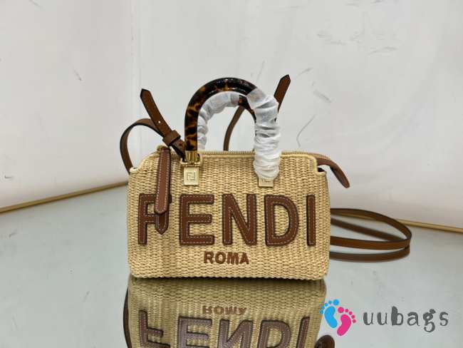 Fendi By The Way Mini Natural straw small Boston bag  - 1