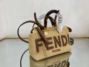 Fendi By The Way Mini Natural straw small Boston bag  - 4