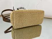 Fendi Tote Natural straw small Boston bag - 5