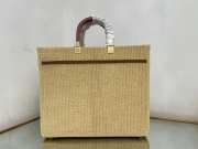 Fendi Tote Natural straw small Boston bag - 6