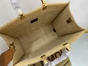 Fendi Tote Natural straw small Boston bag - 3