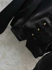 Celine black satin silk shirt  - 2