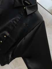 Celine black satin silk shirt  - 3