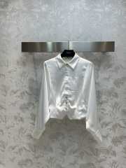 Celine white satin silk shirt - 3