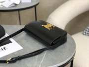 Celine Triomphe Shoulder Bag Shiny Calfskin Black - 4