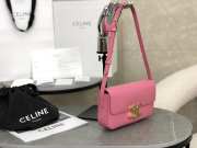 Celine Triomphe Shoulder Bag Shiny Calfskin Pink Rose - 2