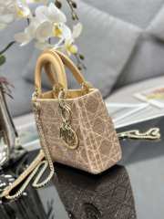 Dior Lady Caramel Beige Embroidered with Micropearls - 2