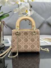 Dior Lady Caramel Beige Embroidered with Micropearls - 5