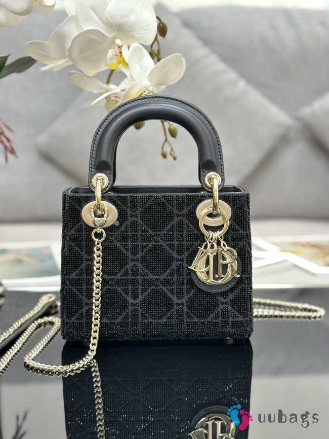 Dior Lady Black Embroidered with Micropearls - 1