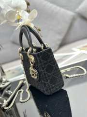 Dior Lady Black Embroidered with Micropearls - 3