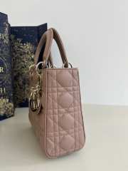 Dior Lady In Pink With Gold Buckle 20x8x17cm - 3