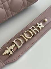 Dior Lady In Pink With Gold Buckle 20x8x17cm - 2