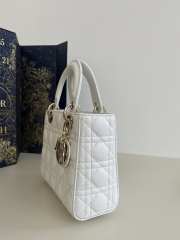 Dior Lady In White With Silver Buckle 20x8x17cm - 5