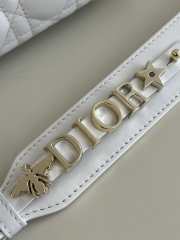 Dior Lady In White With Silver Buckle 20x8x17cm - 3