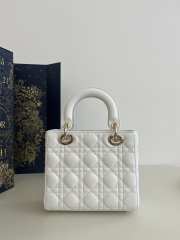 Dior Lady In White With Silver Buckle 20x8x17cm - 2