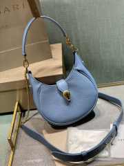 Bvlgari Serpenti Ellipse Bag In Blue 19.5x20x5cm - 1