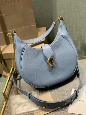 Bvlgari Serpenti Ellipse Bag In Blue 25.5x25x5.5cm