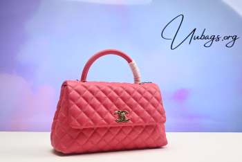 Chanel Coco handle in red with gold buckle 24cm