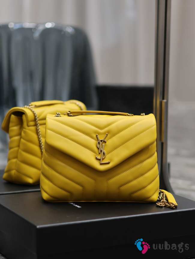 YSL Loulou in yellow bag 25×17×9cm - 1