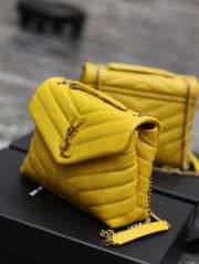 YSL Loulou in yellow bag 25×17×9cm - 4