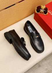 Ferragamo casual leather shoes in black  - 4