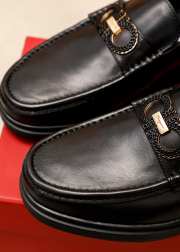 Ferragamo casual leather shoes in black  - 3