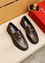 Ferragamo casual leather shoes in brown - 1