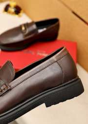 Ferragamo casual leather shoes in brown - 4