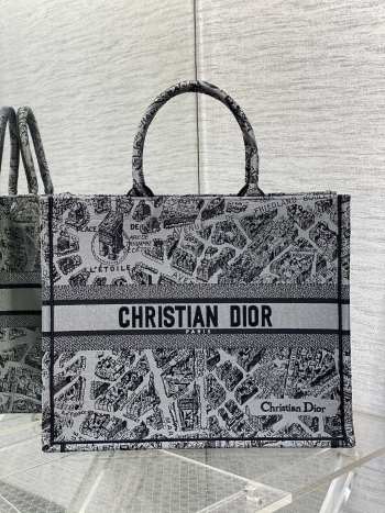 Dior 8001 Large Tote Bag In Black 36x18x28cm