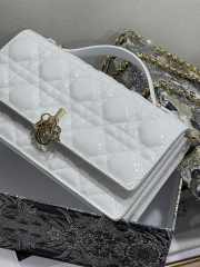 Dior White Cannage Clutch Bag 21cm - 2