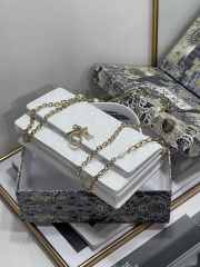 Dior White Cannage Clutch Bag 21cm - 5