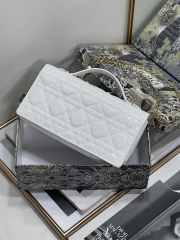 Dior White Cannage Clutch Bag 21cm - 6