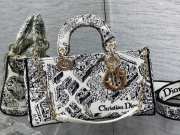 Dior 9250 horizontal graffiti style in black & white 26x13.5x5cm - 1