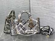 Dior 9250 horizontal graffiti style in black & white 26x13.5x5cm - 5