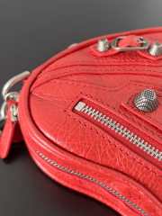 Balenciaga Mini Red Le Cagole Heart Leather Crossbody Bag - 3