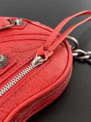 Balenciaga Mini Red Le Cagole Heart Leather Crossbody Bag - 2