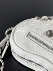 Balenciaga Mini White Le Cagole Heart Leather Crossbody Bag - 2