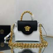 Versace Small La Medusa Gold Handle In White 20x10x17cm - 1