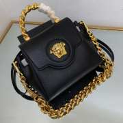 Versace Small La Medusa Gold Handle In Black 20x10x17cm - 3