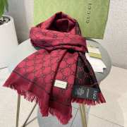 Gucci cashmere jacquard scarf - 4