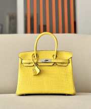 Hermes Birkin Crocodile In Yellow 30cm - 1