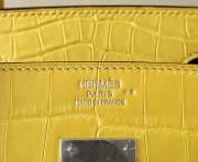 Hermes Birkin Crocodile In Yellow 30cm - 5