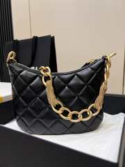 Chanel 23A Hobo In Black 24x19x5cm - 4