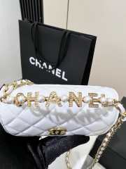 Chanel 23B handle white with gold buckle 14.5x12x6cm - 3