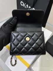 Chanel 23B handle black with gold buckle 14.5x12x6cm - 2