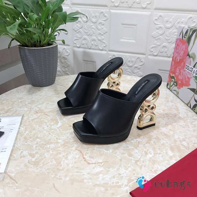 D&G Down-Padded Mules In Black 12cm - 1