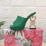 D&G Down-Padded Mules In Green 12cm - 4