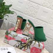 D&G Down-Padded Mules In Green 12cm - 3