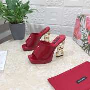 D&G Down-Padded Mules In Red 12cm - 1